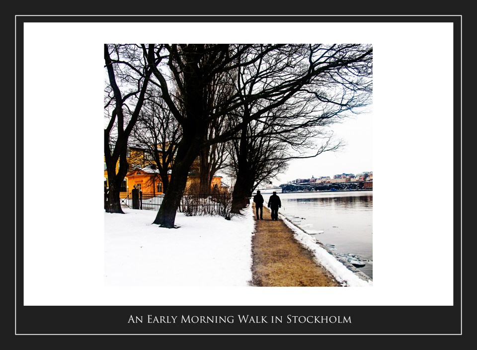 Walking along Lake Mälaren